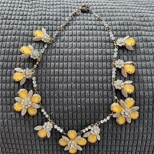 Floral & Bees Yellow Fashion Necklace | Anthropologie circa 2011